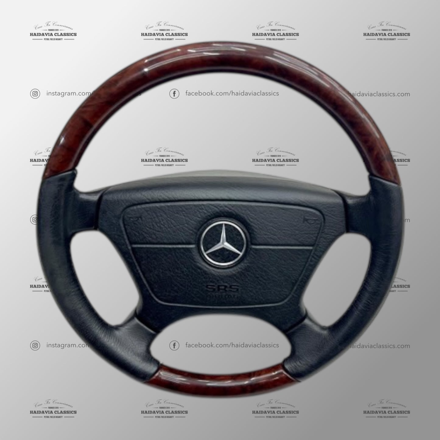 Genuine Mercedes-Benz Burl Wood Steering Wheel