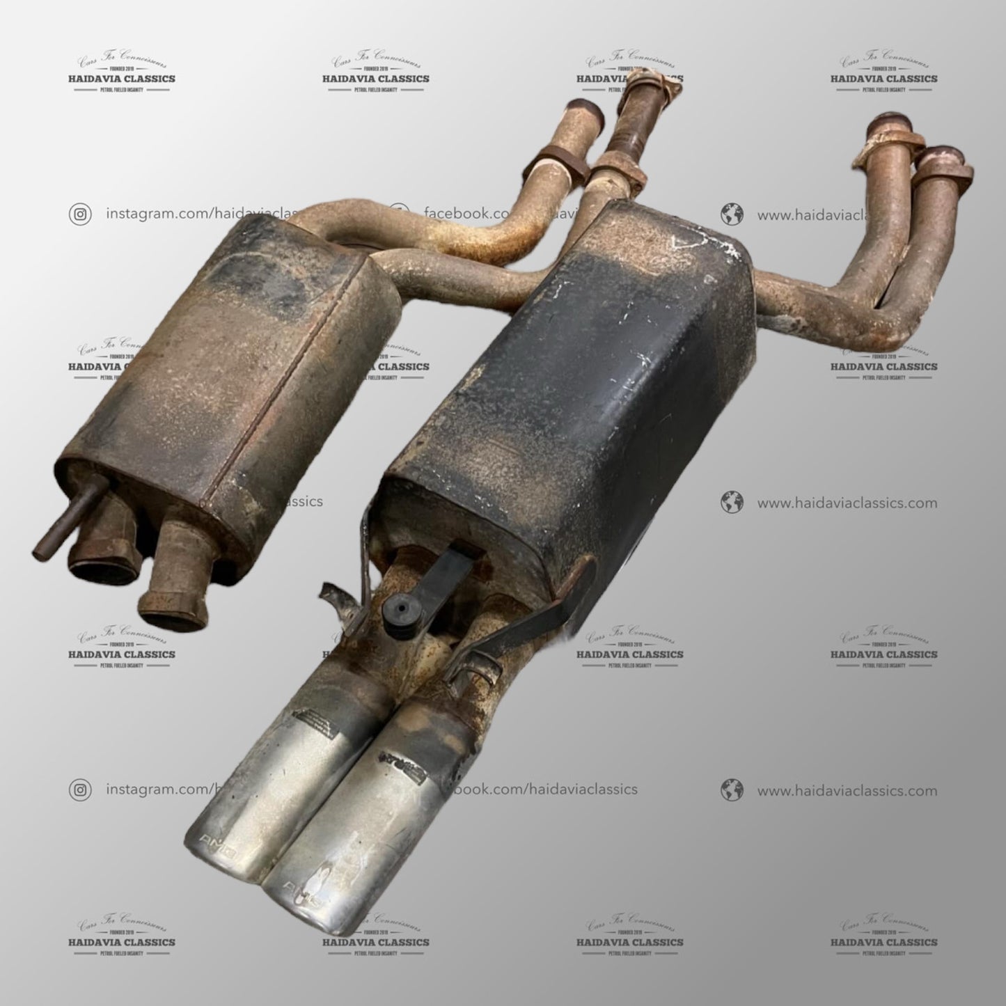 Genuine Mercedes-Benz W124 AMG Mid and Rear Exhaust Muffler