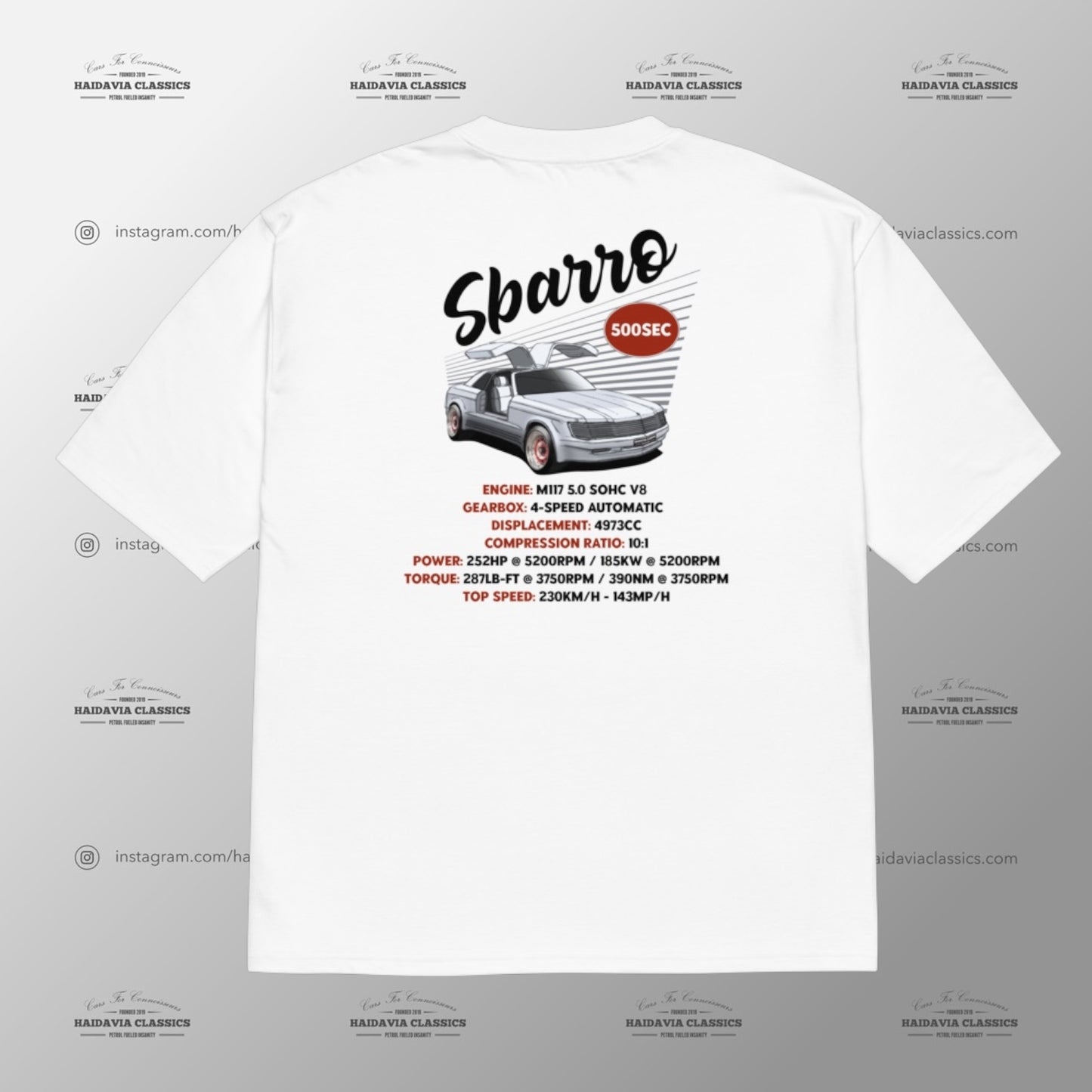 Mercedes-Benz 500SEC SBARRO - Unisex T-Shirt