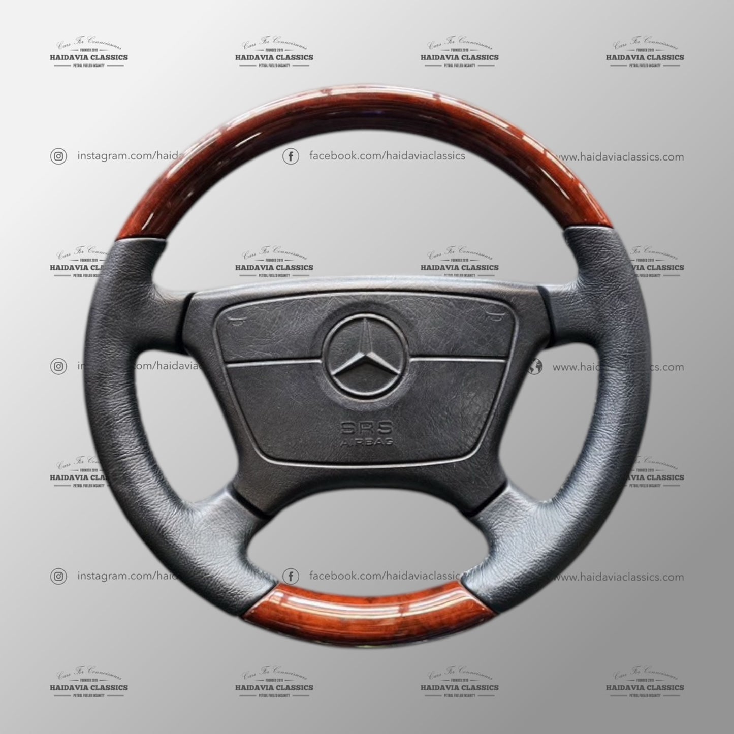 Genuine Mercedes-Benz Burl Wood Steering Wheel